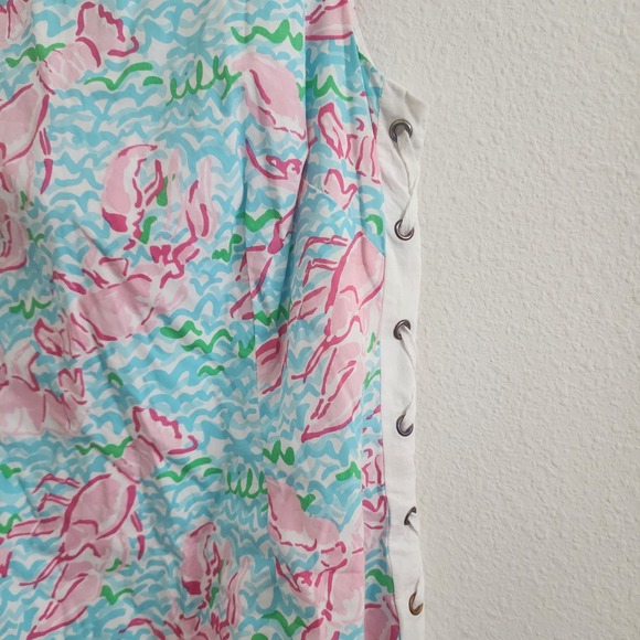 lilly pulitzer Lobstah Roll Delia‎ Shift Dress Lace Up Size 00 - Picture 2 of 5